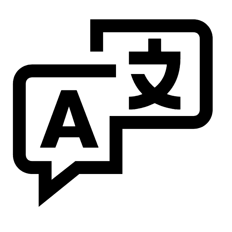 Ícone representando múltiplos idiomas